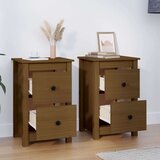  Noćni ormarići 2 kom boja meda 40x35x61 5 cm od borovine | shoptok.hr
