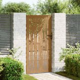  Vrtna vrata 85 x 175 cm od čelika COR-TEN s uzorkom bambusa | shoptok.hr