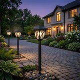  LED solarna svetiljka LAWN LED/1,2V 100 mAh 3000K 44 cm IP44 crna | Eponuda.com