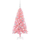vidaXL Božično drevo med 150 LED z stojalom Roza 120 cm PVC | Shoptok.si