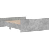  Kreveta s uzglavljem i podnožjem boja betona 135x190 cm | shoptok.hr
