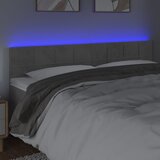  LED uzglavlje svjetlosivo 200x5x78/88 cm baršunasto | shoptok.hr