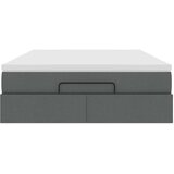  Otomanski krevet s madracem tamnosivi 140x190cm od tkanine | shoptok.hr