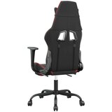  Igraća stolica od umjetne kože s osloncem za noge Crna i crvena | shoptok.hr