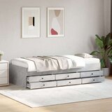 vidaXL Dnevni krevet s ladicama siva boja betona 100 x 200 cm drveni | shoptok.hr