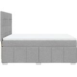  Krevet s oprugama i madracem svjetlosivi 140x190 cm od tkanine | shoptok.hr