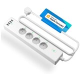 Meross apple homekit smart wi-fi 4xAC + 4xUSB omrežni distribucijski kabel | Shoptok.si