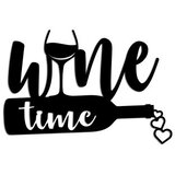 Wallity Zidna dekoracija Vrijeme za vino, 54 x 37 cm, Crna | Eponuda.ba