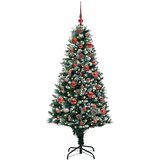 vidaXL Umestno božično drevo Zelena 150 cm PVC, jeklo in plastika | Shoptok.si