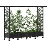  Povišeni krevet s mrežom i krovom Crna 203 x 40 x 127 cm PP | shoptok.hr