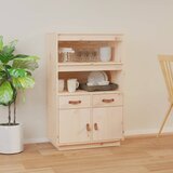 vidaXL Visoka komoda 67 x 40 x 108,5 cm od masivne borovine | shoptok.hr