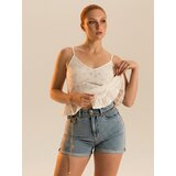 Sinsay Traper kratke hlače super high waist s ukrasnim lančićem | shoptok.hr