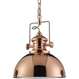 Searchlight Industrial 1 viseča svetilka s svetlobno kupolo, bakrena, z akrilnim difuzorjem, E27, (22100735) | Shoptok.si