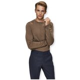 Selected Puloverji Noos Berg Crew Knit - Teak Kostanjeva Cene