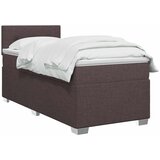 Boxspring krevet s madracem Tamno smeđa 80 x 200 cm Tkanina - Tamno smeđa 80 x 200 cm Prošiveno gumbima | shoptok.hr