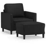  Fotelja s tabureom 60 cm od umjetne kože | shoptok.hr