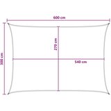  Senčna platna Modra in bela 3 x 6 m HDPE, (5000241288) | Shoptok.si