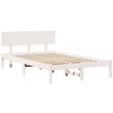  Krevetna konstrukcija Bijelo 120 x 200 cm Čvrsto borovo drvo | shoptok.hr