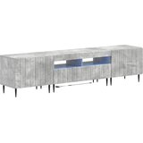  5-dijelni LED TV ormarić Betonska siva Konstruirano drvo | shoptok.hr