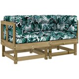 Maison Chic Kotni kavč - Sofa - Kanape z blazinami 2 kosa impregniran borov les, (21727193) Cene
