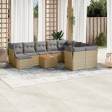 vidaXL 11-dijelni set vrtnih sofa s jastucima bež od poliratana | shoptok.hr