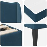  Krevetna konstrukcija 2 pcs Plava 120 x 190 cm Baršun | shoptok.hr
