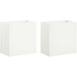  Vrtna saksija 2 kom. Bijela 50 x 30 x 50 cm Čelična vrata | shoptok.hr