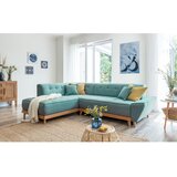 Miuform Turkizna raztegljiva kotna sedežna garnitura (levi kot) Dazzling Daisy – | Shoptok.si