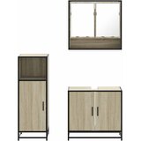  3-dijelni set kupaonskog namještaja boja hrasta sonome drveni | shoptok.hr