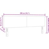 vidaXL LED naslon za krevet jednostavnog dizajna, tamno sivi, 100 cm, tkanina korduroj | shoptok.hr