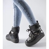Gemre Gray patent snow boots with rhinestones Alceo | ePonuda.com