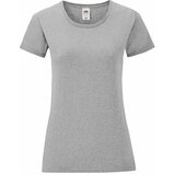 Fruit Of The Loom Iconic Grey Women's T-shirt in combed cotton Cene