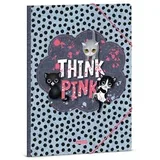 Think Pink gumena mapa s uzorkom mačke A/4