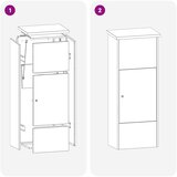  Sandučić za pakete Antracit 44,5 x 29 x 110,5 cm Čelik | shoptok.hr