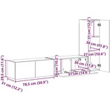  Komplet TV omaric 3 pcs Dimljeni oreh Konstruiran les, (5000132705) | Shoptok.si