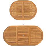 vidaXL 5-delna jedilna garnitura iz trdnega lesa Teak | Shoptok.si