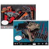 Luna Jurassic World: Bilježnica sa naljepnicama i šablonom | shoptok.hr
