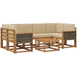  Set vanjskih sofa s jastukom 5 pcs Prirodna | Eponuda.com