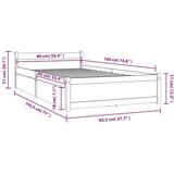  Za krevet s ladicama bijeli 90 x 190 cm 3FT jednokrevetni | shoptok.hr