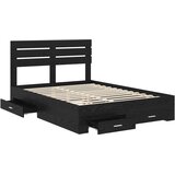  Krevetna konstrukcija Crni hrast 160 x 200 cm Konstruirano drvo | shoptok.hr