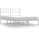  Metalni okvir za krevet s uzglavljem bijeli 120x200 cm | shoptok.hr