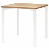 Ragaba bijeli stol za blagovaonu sa zaobljenim nogama Trivento, 80 x 80 cm