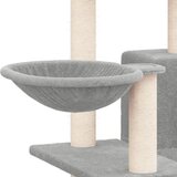  Penjalica za mačke sa stupovima za grebanje svjetlosiva 82 cm | Eponuda.com