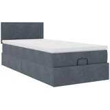  Otomanski okvir kreveta s madraca tamnosivi 90x200cm baršunasti | shoptok.hr