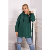 Kesi Insulated sweatshirt with dark green press studs | shoptok.hr