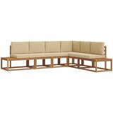  Set vanjskih sofa s jastukom 6 Komad Prirodna i bež | shoptok.hr