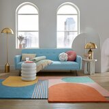 Flair Rugs Modra ročno tkana volnena preproga 120x180 cm Lozenge Bright Multi – | Shoptok.si