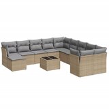Maison Chic Seti vrtnega pohištva - Vrtna garnitura - Vrtni pohištvo set 12-delna z blazinami bež poli ratan, (21816324) | Shoptok.si