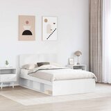  Konstrukcija postelje Bela 120 x 200 cm Masivno borovo les, (5000102848) | Shoptok.si