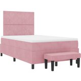  Krevet s opruga kutije Ružičasta 190 x 120 cm Baršun | shoptok.hr